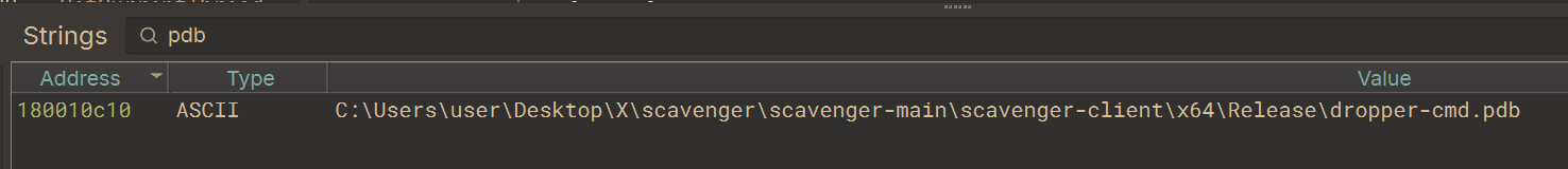 PDB file path the author forgot to strip